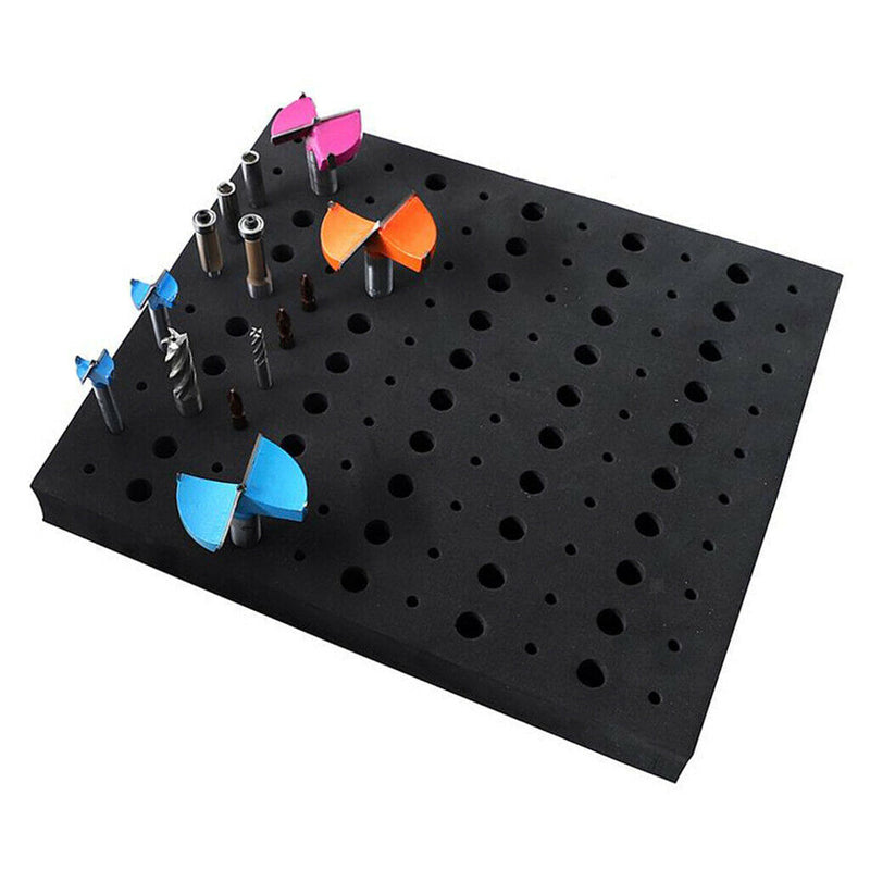 Foam Router Bit Storage Tray Toolbox Holder for 110 Bits 60x 1/4" & 50x 1/2"