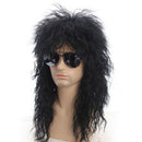 Synthetic Wigs Hair New Fashion Men's Fluffy Medium Wavy Natural Black WigsB Bj