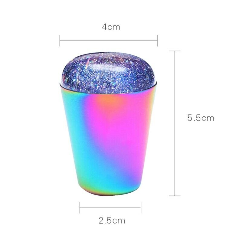 Nail Stamper Holographic Head Colorful Handle Shining Clear Silicone Stampe J4V3