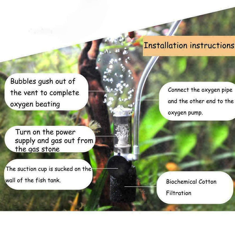 Aquarium Fish Tank Super Mute Small Pneumatic Purification Kits O7L4 Y4K1