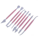 Domire Cake Decorating Sugarcraft Modelling Tools Kit 8 Pieces Pink H5Y4