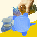 Silicone Stretch Lids 6 Pack Different Size Stretchable Food Covers for Cup