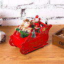 Christmas Music Box Santa Claus Sleigh Xmas Decoration Kids Wind Up Toys Red