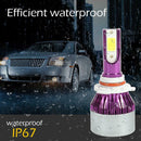 1 Pair COB LED Car Headlight Bulbs 72W Headlamp Fog Light Purple (9005) A