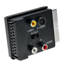 Newest able Scart Male to Female S-Video 3 RCA Audio Adapter black Convecto