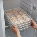 2pcs 21 Grid Fresh-keeping Plastic Storage Box Single Layer Dumpling Sushi Box