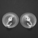 4 Pieces 50mm Diameter House Bathroom PVC Blue Clear Plastic Suction Cup Ho W1Y7