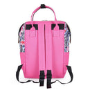 Printing Mommy Travel Backpacks Big Maternity Nappy Top-handle Bags (Pink) A