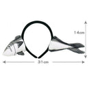 Funny Dead Fish Headband Halloween Party Spooky Cross-Head Hairband(Salted