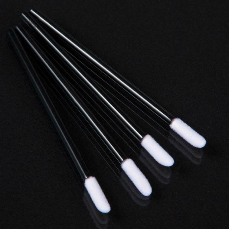 50pcs Disposable Lip Brush Lipstick Gloss Wands Lipbrush Makeup Tool Black A