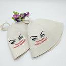 4Pcs/Set Sauna Hat Russian Banya Hat With Embroidery, Wool Sauna Hat for Men