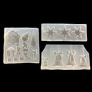 3Pcs Christmas Bell Snowflake Silicone Jewelry Mold Epoxy Mould Casting Craft