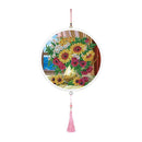 Sunflower Mural Pink Tassels Special Shape DIY Diamond Painting Home Decor