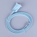 1.8m DB 9Pin rs232 serial to rj45 CAT5 ethernet adapter LAN console cable blue U