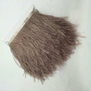 2 Yd Ostrich Feathers Trims Fringe W Satin Ribbon Tape for Sewing Dress 4-6"