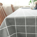 Gingham Table Cloth Cover Table Protector Grey Texture Home Dining 140x180cm