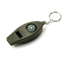 4 IN1 Compass Thermometer Whistle Magnifier Versatile Travel With Key green X4C2