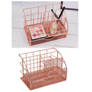Multi-function Cosmetic Organizer Desktop Make-up Iron Organizer Pen Storage Box
