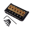 6 Strings Guitar Fixed Bridge Saddle for Electric/Cigar Box Guitar Black