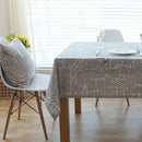 Retro Newspapers Pattern Decorative Table Cloth Cotton Linen Tablecloth Din Z4H9