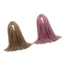 2PCS Muslim Jewish Women's Soft Cotton Long Scarves Hijab Turban Headscarf