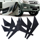 4X Car Front Bumper Splitter Lip Fins Spoiler Canards Body Refit Trim ABS Black