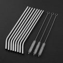 Reusable Drinking Straws Cleaner Brush Set Stainless Steel Metal Straws(3) A