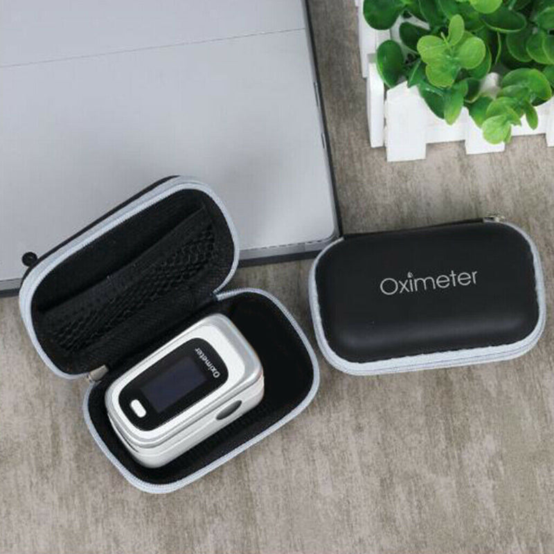 2x Waterproof Fingertip Pulse Oximeter Case Blood Oxygen Sensor Bag Dual Storage