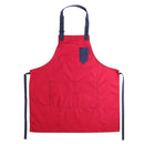 Canvas Cafe Shop Restaurant Work Apron Kitchen Cotton Cooking Aprons (Red