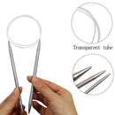 3pcs/Set Metal Fixed Circular Knitting Needles 80cm 4mm/6mm/10mm