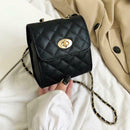Fashion Messenger Bag Women PU Leather Shoulder Bags Small Purse (Black)