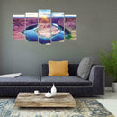 5pcs 5D DIY Full Drill Diamond Painting Ring Lake Water Cross Stitch Crafts Kits