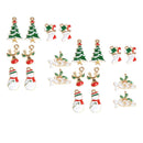 20x Xmas Series Enamel Pendants Charms Christmas Santa Tree Snowman Ornament