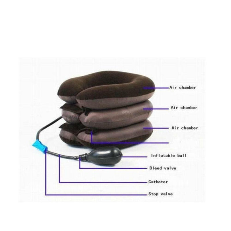 Unisex Inflatable Neck Stretcher Pain Relief Shoulder Tension Back Traction New