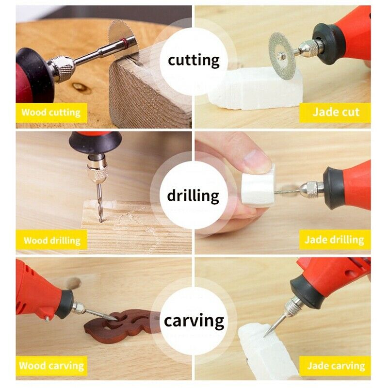 10Pcs Diamond Drill Bits Set Electric Machine Rotate Cuticle Cleaning Burr  Z8C6