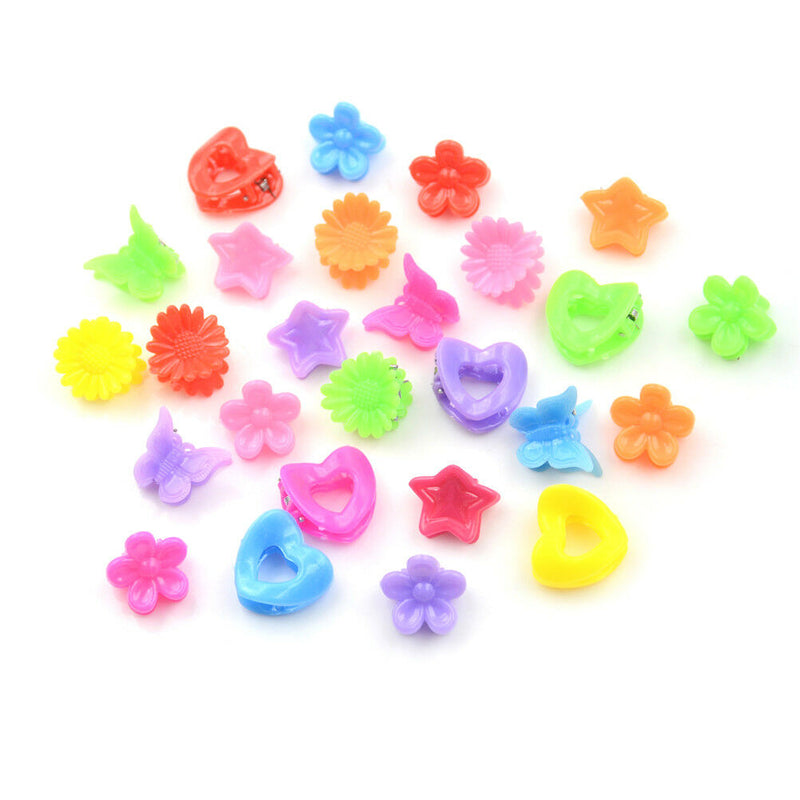 20pcs Cute Assorted Plastic Lovely Kids Girls Mini Hair Claw Clips Clamp  Z