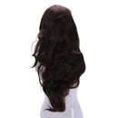 Womens Girls Fashion Wavy Curly Long Hair Human Full Wigs Light Brown R8N5