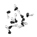10pcs Fishing Hook Connector Barrel Black Bean Swivels Rolling Ring Pins