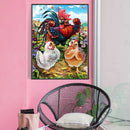 5D DIY Full Drill Diamond Painting Chickens Cross Stitch Embroidery Craft