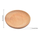 Dish Snack Platter Food Plate Wood Round Serving Bowl Salad Tray Breakfast Plate