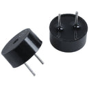 5 pcs Continuous Electronic Buzzer 2 Pins DC 3/ 5V - 9 x 4.2 mm - Black