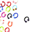 20Pcs/Set C Shaped Ball Acrylic Helix Nose Hoop Ring Piercing Body Jewe OZ