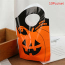 10pcs Halloween Easter Party Pumpkin Ghost Candy Bag Baking Cookies Box Home  3C