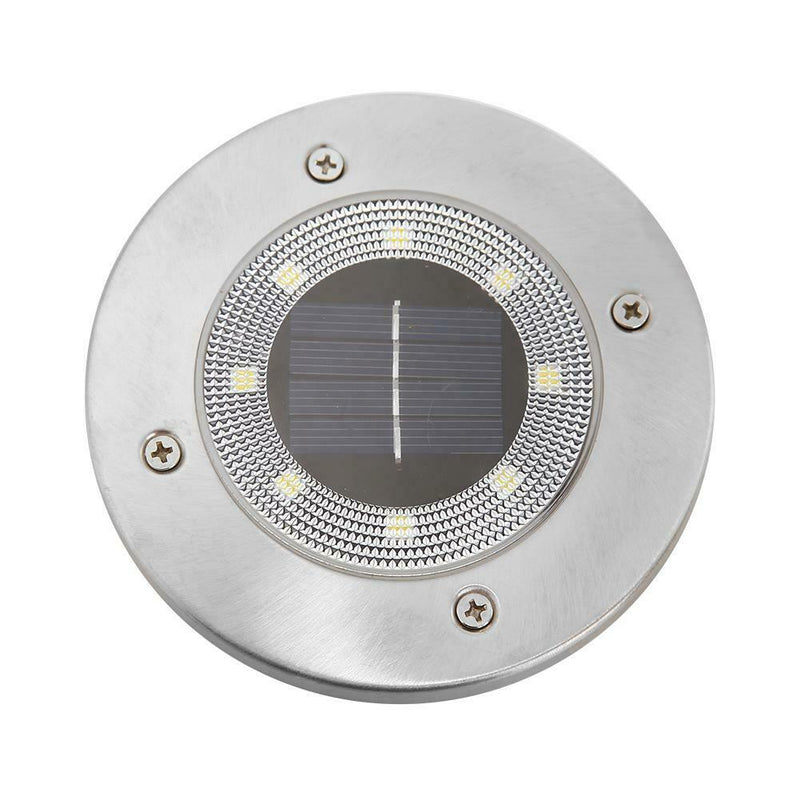 4pcs 8LED Solar Lawn Buried Lamp Waterproof Yard Ground Light (Cold White)