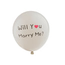 Romantic Bridal Shower Banner & Latex Balloons Will You Marry Me Theme Party