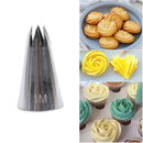 4pcs Icing Piping Nozzles For Decorating Cake Baking Cookie Cupcake #1M#1C#1 Hn