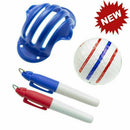 Triple (3) Line Alignment Track Golf Ball Marker Stencil Ã¯Â¼Å’With 2 pens - No ball