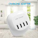 4 Ports USB 2.5V 2A Travel Charger Station Fast Charging Charger EU Plug Adapter