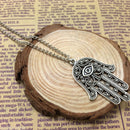 Good Luck Protection Hamsa Symbol Fatima Hand Evil Eye Pendant Chain Necklace SP