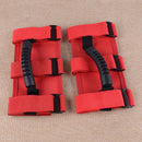 2Pcs Red Roll Bar Grab Handles Fit For Jeep Wrangler YJ TJ JK Rubicon 1995-2020